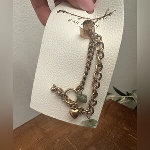 Free People Ear Party Ear Cuff with Heart Charm